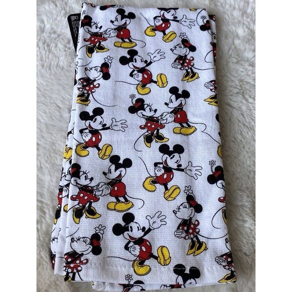 2 Pack Disney Mickey Minnie Mouse Classic Kitchen Towels 16 X 26” NEW - Picture 11 of 13